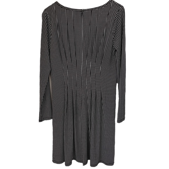 MICHAEL Michael Kors Black & White Checked Midi Dress Size Large - Picture 2 of 9
